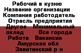 Рабочий в кузню › Название организации ­ Компания-работодатель › Отрасль предприятия ­ Другое › Минимальный оклад ­ 1 - Все города Работа » Вакансии   . Амурская обл.,Завитинский р-н